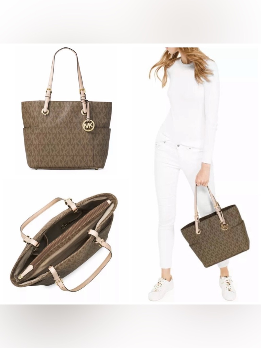 Michael Kors. 4 Piece: Jet Set Tote with Free Matching Wallet, Scarf & Dust Bag. - Picture 2 of 16